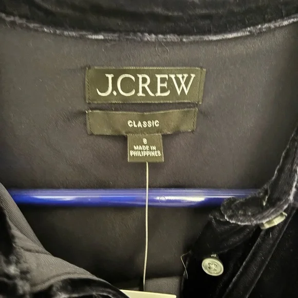 J. Crew Velvet Button Down Shirt - Dark Purple/Blue - Picture 5 of 9
